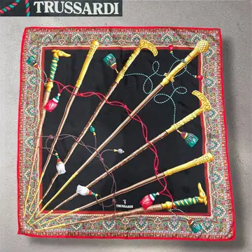 [ 새상품급 ] TRUSSARDI 대형 실크 스카프
