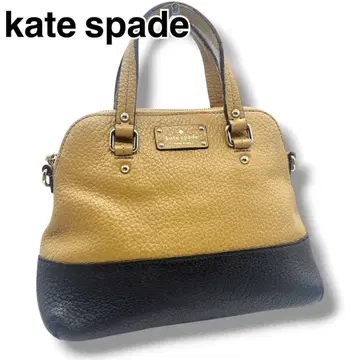 케이트 스페이드 가죽 투톤 핸드백 베이지 블랙 평소 사용