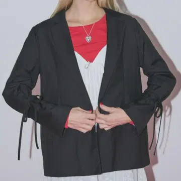 idem 리본 소매 자켓