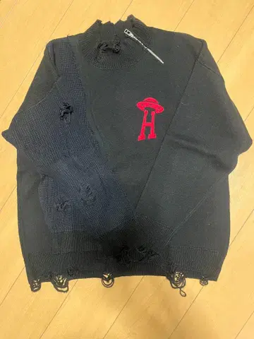 HIGH-GATE / JOKER DAMAGE KNIT -BLACK-