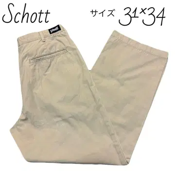 샷 Schott 치노 팬츠 31 x 34 코튼 팬츠 베이지