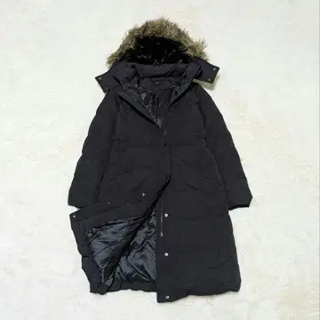유니클로 울트라 웜 다운 코트 롱 코트 블랙 S