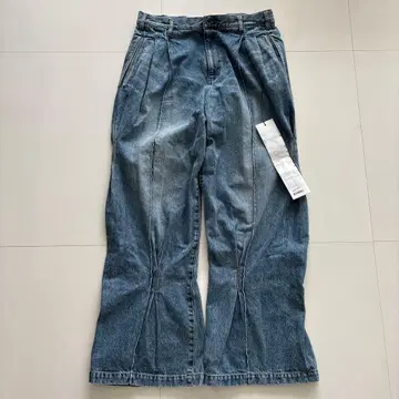 새상품 KHOKI 코키 플리츠 디자인 데님 팬츠