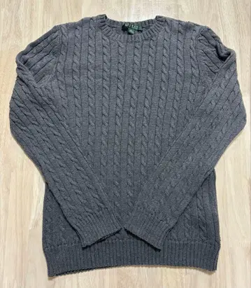 로렌 랄프 로렌 케이블 니트 긴팔 다크 그레이 스웨터