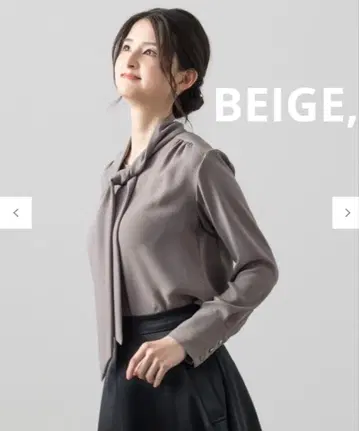 BEIGE, 보타이 블라우스 그레이지 긴팔 사이즈 4