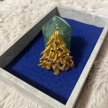 Eisenberg 아이스 골드 크리스마스 트리 브로치 핀