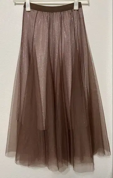 글래머러스 가든 라메 튤 플레어 스커트 롱