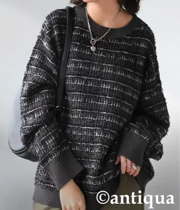 안티카 트위드풍 니트