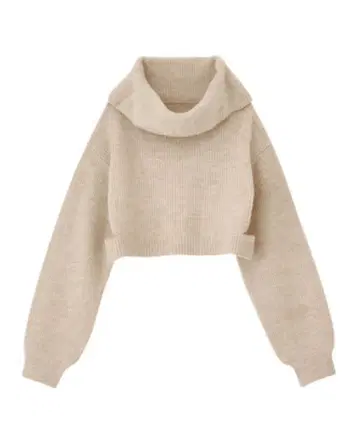 LILIAN CARAT 사이드 컷 아웃 숏 니트