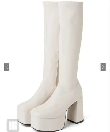 GRL 스퀘어토 가죽 청키힐 롱 부츠[zr1024]