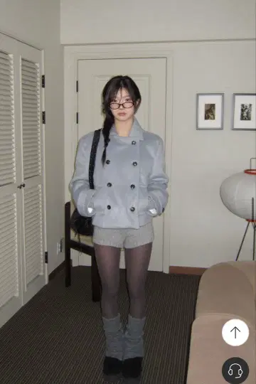 modimood 더블 컬러 울 하프 코트