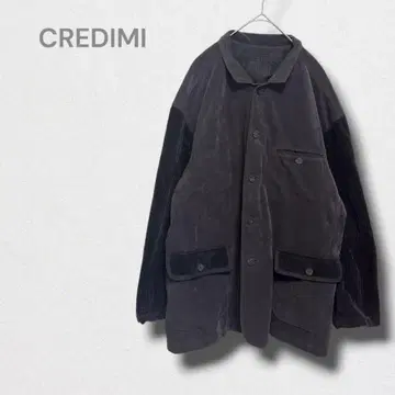 레이디미 코듀로이 자켓 커버올 두꺼운 원단 루즈핏 카라 부착