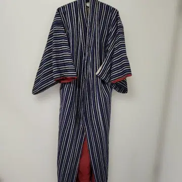 츠무기 기모노 일본 무용용 빨간 안감