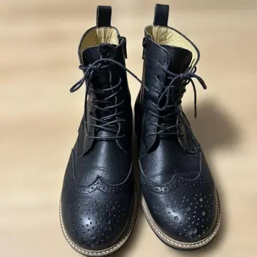 하루타 블랙 가죽 숏부츠