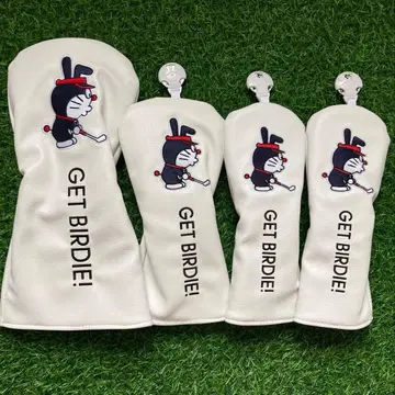[새상품] 4세트 도라에몽 골프클럽 헤드커버 1+FW+UT+UT 화이트
