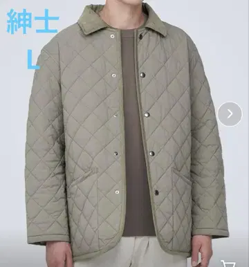 MUJI 워셔블 퀼팅 자켓 남성 L 샌드 베이지