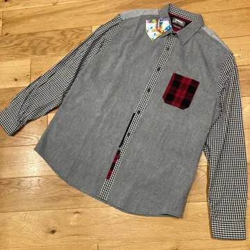 Desigual 데시구알 새상품 미사용 패치워크 디자인 긴팔 셔츠 XXL