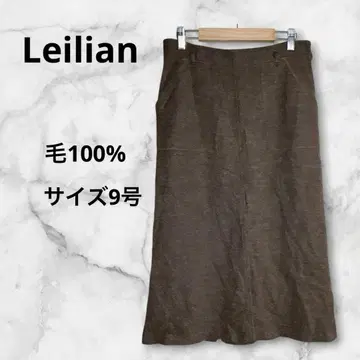 Leilian 레리안 모 100% 스커트 브라운 M 일본제