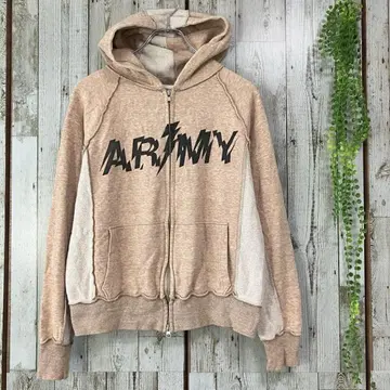 무스탕 그랑 일본제 후드티 더블 집업 베이지 S 속기모