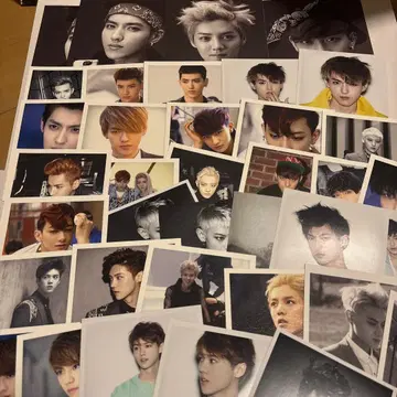 전 exo 루한 타월 크리스 공식 사진 엽서 세트 루한