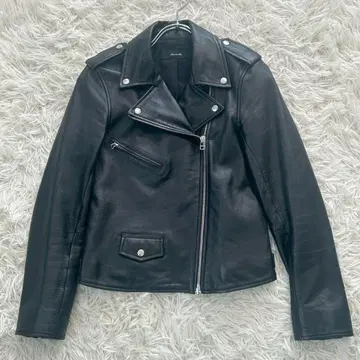 새상품급 알아바일 램 가죽 더블 라이더 자켓 양가죽 블랙