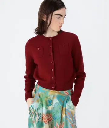 CABaN 코튼 캐시미어 크루넥 가디건 xs