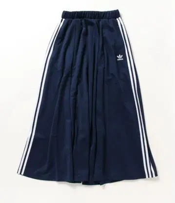 adidas 네이비 스트라이프 플레어 스커트