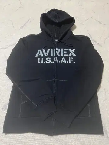 AVIREX PX 아비렉스 후드 부착 후드티 블랙 L 사이즈