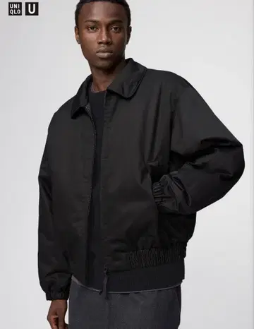 택 포함 새상품 유니클로U 퍼프테크 숏 블루종 L UNIQLO