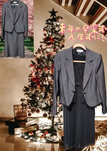 1회 착용 블랙/그레이(라메풍) 미세스 세레모니 수트 11호