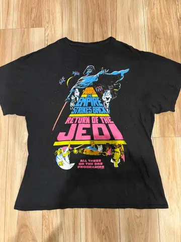 STAR WARS Black Opening Crawl Printed Te