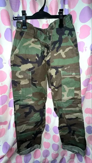 카모플라쥬 카고 팬츠 사이즈 28