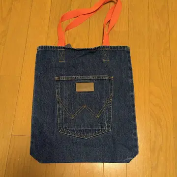 Wrangler 데님 토트백 오렌지 스트랩