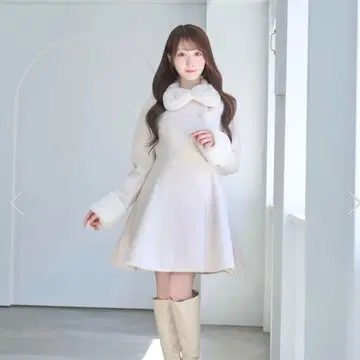 로제 뮤즈 코트 tippet set flare coat