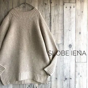 SLOBE IENA 슬로브 이에나 울 니트 스웨터 빅 와플