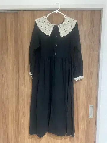 Samansa Mos2 사만사 모스모스 롱 원피스 블랙 옷깃 레이스