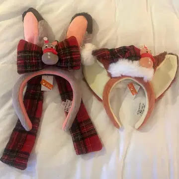 홍콩 디즈니 크리스마스 주토피아 닉 주디 머리띠