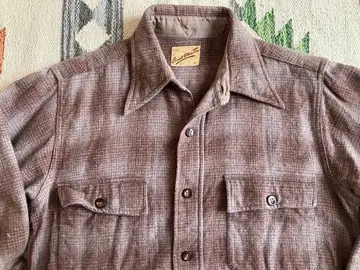 50s 'Buckskin Joe' 옴브레 체크 울 셔츠