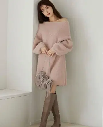 SNIDEL 라쿤 미니 니트 원피스