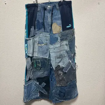 리메이크 데님 푸마 저지