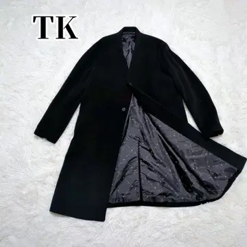 노카라 코트 블랙 다케오 키쿠치 롱 코트 GIGATEX 블랙