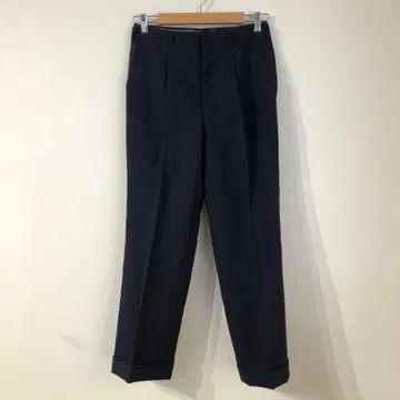 테이퍼드 팬츠 슬랙스 남성용 빈티지 구제 의류 네이비 새상품급