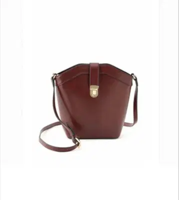 ViS 버킷 삽입 금장 장식 숄더백 브라운