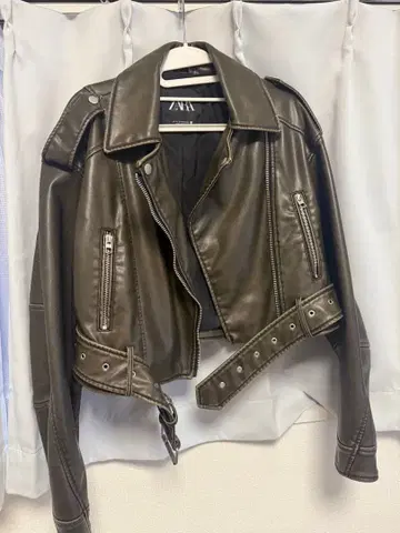 ZARA 올리브 그린 라이더 자켓 M