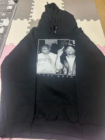 JUST NOBODY 블랙 컬러 후디 XL