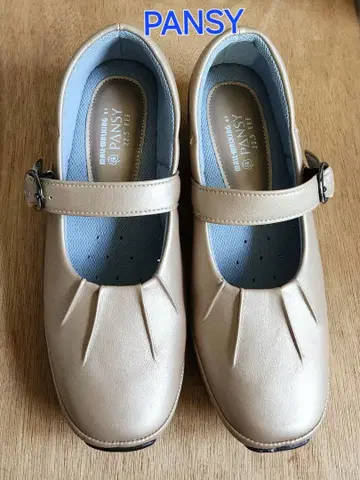 미사용품 PANSY 22.5 EEE 메리 제인 타입 파스텔 베이지