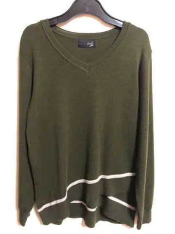 [Grand Table /SCOT CLUB 시리즈] 카키 V넥 스웨터