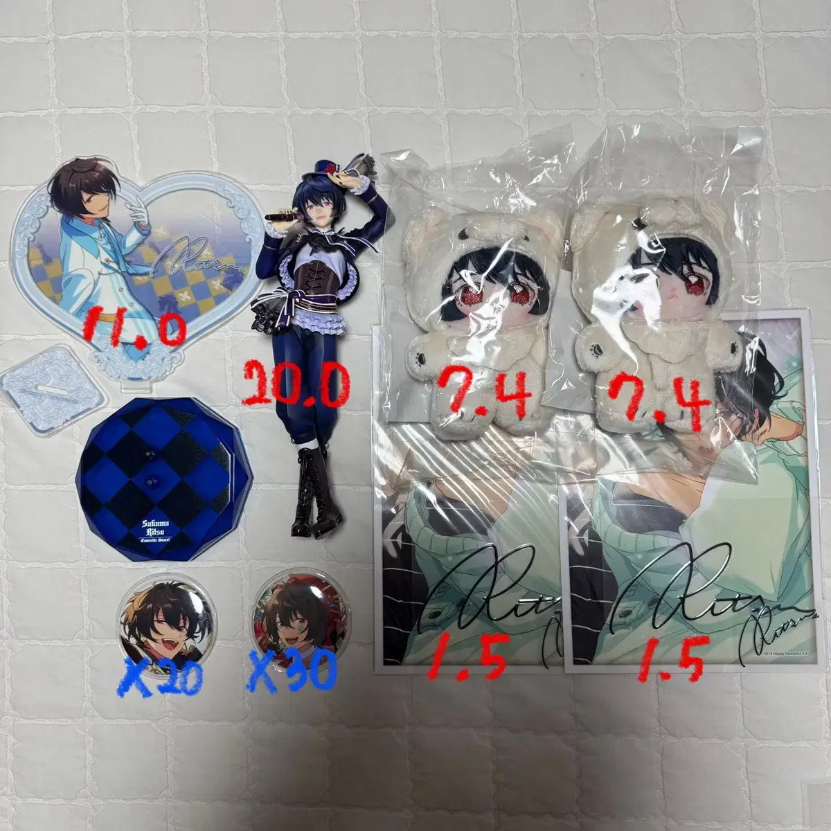 Ensemble Stars Sakuma Ritsu sell acrylic It's Nui bag formal wear figure can badge sign feature 3rd anniversary