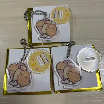 포메라니안모찌 스이파라 키나코 아크릴 스탠드 키링 3종 세트