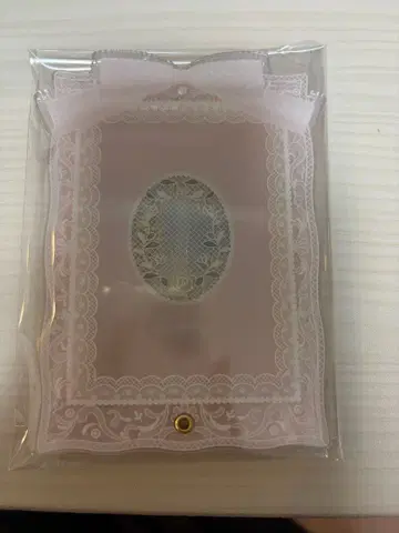 후쿠야 포토 카드 아크릴 프레임 레이스 리본 화이트